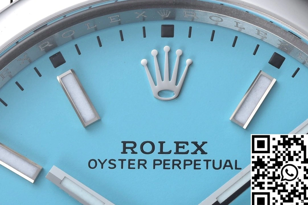 Blue Turquoise 41MM Rolex Factory Oyster Clean Perpetual Dial M124300-0006 0306